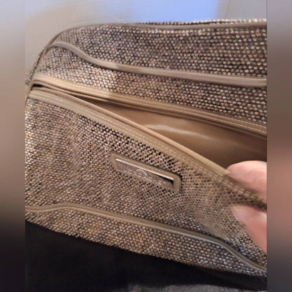 Jordache Textured Brown and Tan Messenger Bag